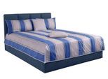 Tagesdecke, blau (blau, grau), B:215cm L:225cm, Polyester, WESTFALIA SCHLAFKOMFORT, Tagesdecken, Tagesdecke