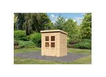 Karibu Gartenhaus "Kano 2" SET naturbelassenes Holz aus nordischer Fichte