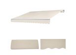Ersatz-Bezug für Markise MCW-E31, Gelenkarmmarkise Ersatzbezug Sonnenschutz, 3x2,5m ~ Acryl creme