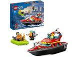 LEGO® Konstruktionsspielsteine Feuerwehrboot (60373), LEGO® City, (144 St), Made in Europe, bunt