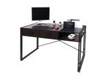 Schreibtisch MCW-H91, Bürotisch Computertisch, Industrial 76x120x70cm ~ dunkelbraun