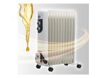 TroniTechnik® Elektroheizung Ölradiator Öl-Heizung Radiator 3 Heizstufen 11 Rippen Elektrischer Heizkörper Thermostat