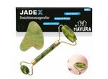 MAVURA Gesichtsmassagegerät JADEX Jade Roller Set Jade Face Roller Massagegerät Gua Sha