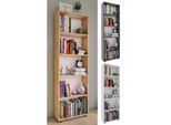 VCM Holzregal stehend platzsparender Bücherregal Maße ca. H. 169 x B. 56 x T. 20 cm Elegante Aufbewahrung Regal – Bulas 5 Fächer