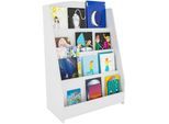 CLP Bücherregal Melfa I Zeitschriftenständer Mit 4 Fächern I Regal Für Kinderbücher I Organizer Weiß