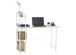 CLP Schreibtisch Poe I Bürotisch Mit Stauraum I Computertisch Mit Regalen I Laptoptisch Im Industrial Look