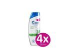 Head and Shoulders Haarshampoo Menthol Fresh 2 in 1 Anti-Schuppen Shampoo Set 4x360ml Haarpflege, Krauses Haar, Lockiges Haar, Normales Haar, Strapaziertes Haar, Trockenes Haar, Welliges Haar, 4-tlg., Feines Haar; Fettiges Haar, Graues Haar, Helles Haar, bekämpft Juckreiz, Anti-Schuppen, entfernt Talg