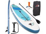 F2 Inflatable SUP-Board F2 Cross, (Set, 5 tlg., mit Paddel, Pumpe und Transportrucksack), Stand Up Paddling, blau|weiß