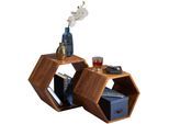 Beistelltisch 2er Set FineBuy Satztisch Wohnzimmertisch Holz Massiv Tisch Klein
