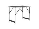 Juskys Multifunktionstisch 3 teilig klappbar - Alu Klapptisch 100x60 cm Campingtisch - Tisch Schwarz