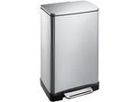 EKO Edelstahl Treteimer 30 L 36 (B) x 32 (T) x 62,6 (H) cm Silber