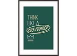 Paperflow Wandbild "Think like a customer" 420 x 594 mm