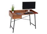 Schreibtisch MCW-J97, Bürotisch Computertisch, Schublade 3D-Struktur 98x114x60cm MVG-zertifiziert ~ braun