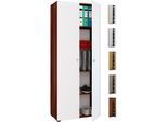 VCM Büroschrank mit 5 Fächern moderner Aktenschrank mit Drehtüren Maße B. 70 x H. 178 x T. 40 cm – Vandol