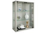 VCM Glasvitrine hängend Vitrine Glas mit ESG-Sicherheitsglas Maße: H. 80 x B. 60 x T. 25 cm Hängevitrine Glas Modern und platzsparend Glas Vitrinenschrank - Udina M
