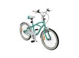 Actionbikes Kinderfahrrad Cruiser 20 Zoll, Rosa/Türkis, verstellbar, Seitenständer, V-Brake-Bremsen (Türkis)