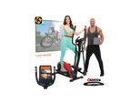 Miweba Sports Crosstrainer MC300, 21 kg Schwungmasse, verstellbar, Pulsgurt, mit App, Magnetbremse (Rot/Schwarz)