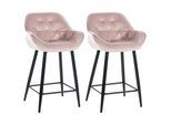 CLP 2er Set Barhocker Gibson - Tresenstuhl Mit Fußstütze - 2 x Tresenhocker Gepolstert