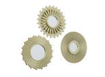 Boltze 3er Set Wandspiegel Lexi, H2,5 x Ø25 cm