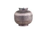 Chic Antique Vase aus Glas mit Muster, H18/D19 cm, mokka