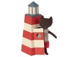 Maileg Stofftier Katze mit Leuchtturm Sauveteur, Höhe: 23 cm