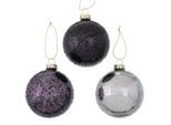 Boltze 3er Set Weihnachtskugel Cervise, Ø8 cm