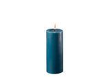 Deluxe Homeart LED Stumpenkerze Real Flame petroleum, 12,5 cm, Ø 5 cm