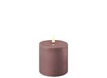 Deluxe Homeart LED Stumpenkerze Real Flame lila, Ø10 x H10cm, lila