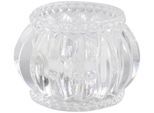 Chic Antique Teelichthalter mit Nuten und Perlenkante, H5/D6 cm, durchsichtig