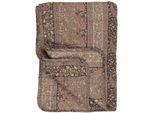 IB Laursen Quilt in braun/orange, 180 x 130 cm, paisley