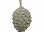 Chic Antique Baumschmuck Tannenzapfen Velours, H7,5/Ø6 cm, verte