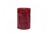 Chic Antique Macon rustikale Stumpenkerze, H15/D10 cm, dunkelrot