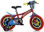 Dino Kinderfahrrad Paw Patrol 14 Zoll, 1 Gang, mit Stützrädern, Trinkflasche und Frontschild, rot