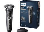 Philips Elektrorasierer Shaver Series 5000 S5898/25, ausklappbarer Präzisionstrimmer, Ladestand, mit SkinIQ Technologie, grau