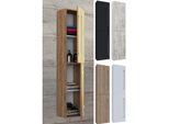 VCM Holz Badezimmerschrank Badmöbel Wandschrank Badregal Badschrank Hochschrank Maße ca. H. 150 x B. 33 x T. 22 cm - Badinos 2