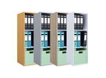 VCM Holzregal stehend platzsparender Aktenschrank Maße ca. H. 110 x B. 35 x T. 37 cm Elegantes Regal Büroregal – Lona I 3f