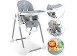 KIDIZ® 3in1 Hochstuhl Kinderhochstuhl inkl. Spielbügel , Babyliege , Kombihochstuhl Babyhochsitz ,7 höhenverstellbar Verstellbare Rückenlehne , mitwachsend ab 0 Monate bis 6 Jahre Babystuhl