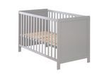 Baby- & Beistellbett 2in1 'Hamburg' ca. 60x120 cm, taupe, verstellbar, inkl. 5 Schlupfsprossen