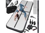 KESSER® Turnmatte Aufblasbar Airtrack 2m/3m/4m/5m/6m Fitness-Matte Gymnastikmatte inkl. Tragetasche & elektr. Luftpumpe Yogamatte, Tumbling Matten, Trainingsmatte, Turn- & Fitness