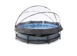 EXIT Aufstellbecken Ø 300 x 76 cm inkl. Sonnendach, grau