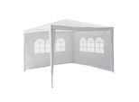 VCM Pavillon Maße ca. 3x3 m wasserabweisende 110g / m² PE Plane Partyzelt Gartenzelt Weiß