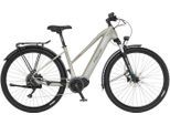 FISCHER Fahrrad E-Bike TERRA 4.0i 45, 10 Gang Shimano Deore Schaltwerk, Kettenschaltung, Mittelmotor, 630 Wh Akku, (mit Fahrradschloss), Pedelec, Elektrofahrrad für Damen u. Herren, ATP, grau