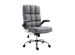 Bürostuhl MCW-J21, Chefsessel Drehstuhl Schreibtischstuhl, höhenverstellbar ~ Stoff/Textil grau