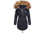 MARIKOO Damen Wintermantel stylischer Winterparka mit abnehmbarem Kunstfell Laviva Princess