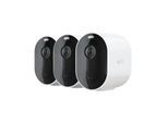 Arlo Pro 4 Sicherheitssystem mit 3 Kameras weiß