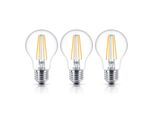 Philips LED-Lampe Classic E27 A60 7W 827 klar 3er