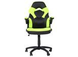 Bürostuhl MCW-K13, Drehstuhl Gamingstuhl, ergonomisch, verstellbare Armlehne, Kunstleder ~ schwarz-grün