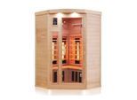 Dewello® Infrarotkabine Infrarotsauna LAKEFIELD 120cm x 120cm inkl. 5 Vollspektrumstrahler, 5 Karbonstrahler, 2 Personen