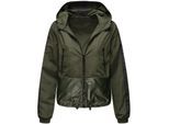 NAVAHOO Damen Ultraleichte Wendejacke 2-in-1 Übergangsjacke mit Kapuze Sunitaa