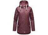 NAVAHOO Damen Warmer Regenjacke Wasserdichter Regenmantel mit Kapuze Oceans Heart